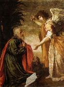 Jacopo Vignali San Giovanni evangelista a Patmos oil on canvas